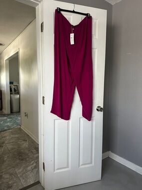 Eileen Fisher Fuchsia Wide-Leg Trousers